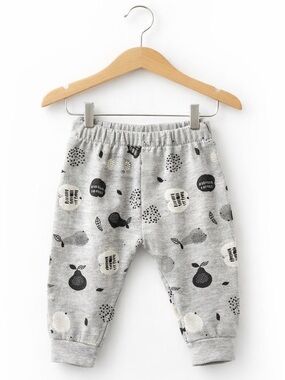 10/$15 Tag Gray Fruit Print Casual Joggers